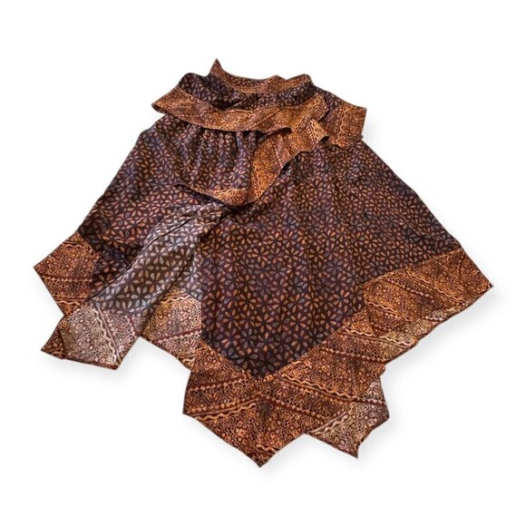 Ulla‎ Johnson Silk Omila Skirt in Agate, Size 2,  Brown burgundy multi, New with - Picture 5 of 16